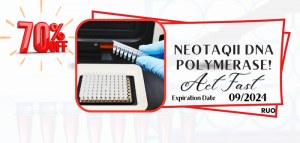 Promoción por tiempo limitado: 70% DE DESCUENTO ADN polimerasa NeoTaqII - ¡Caduca el 09/2024!