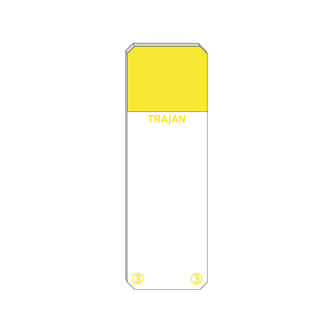 Trajan Scientific and Medical, Series 3 Adhesive Microscope Slides, Yellow, Frost 20 mm, 76 mm x 26 mm