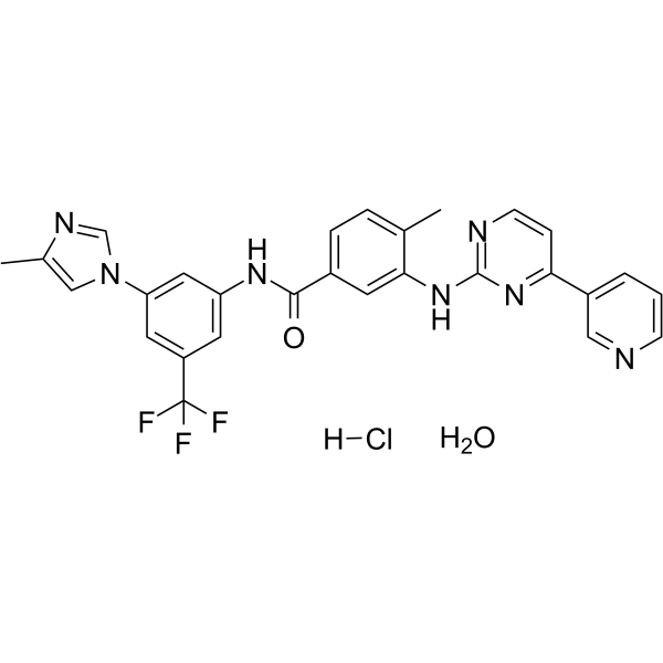 Nilotinib monohydrochloride monohydrate Estructura química