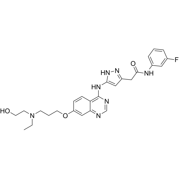 Barasertib-HQPA Estructura química