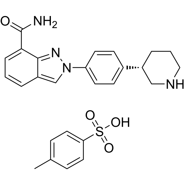 Niraparib tosylate Estructura química