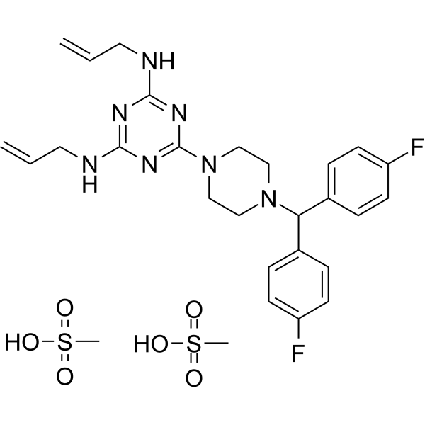 Almitrine mesylate Estructura química