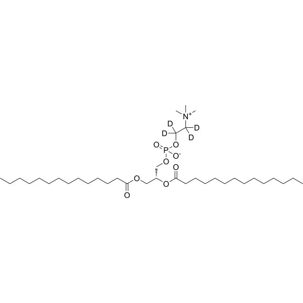 1,2-Dimyristoyl-sn-glycero-3-phosphocholine-d<sub>4</sub> Chemische Struktur