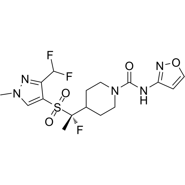 Danicamtiv Estructura química