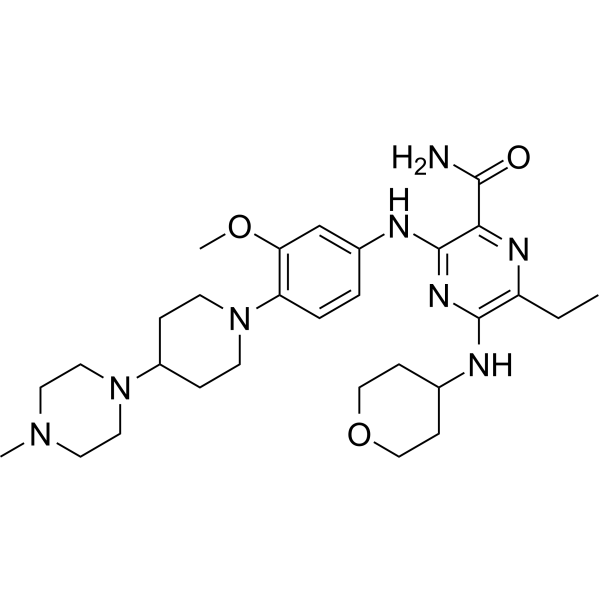 Gilteritinib Estructura química