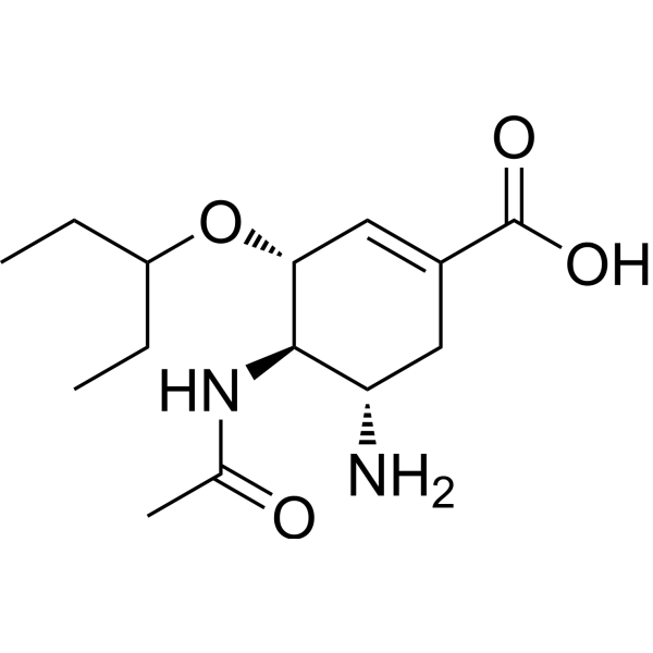 Oseltamivir acid Estructura química