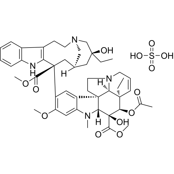 Vinblastine sulfate Estructura química