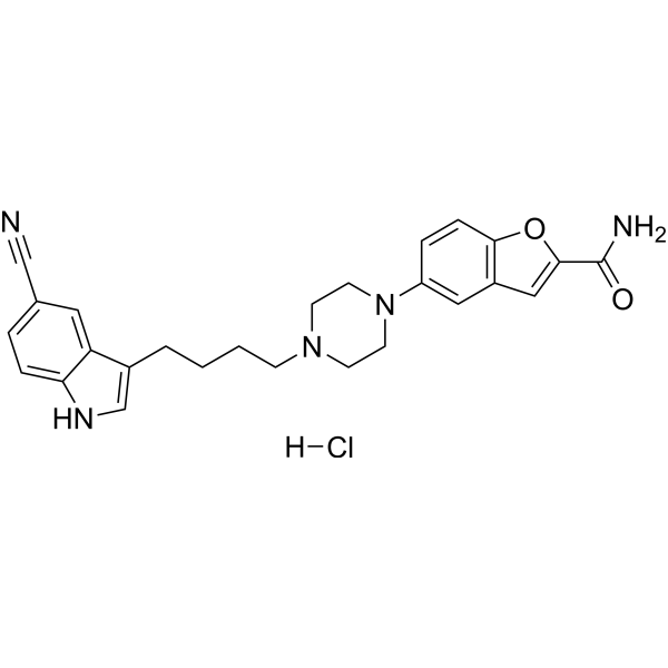 Vilazodone Hydrochloride Estructura química