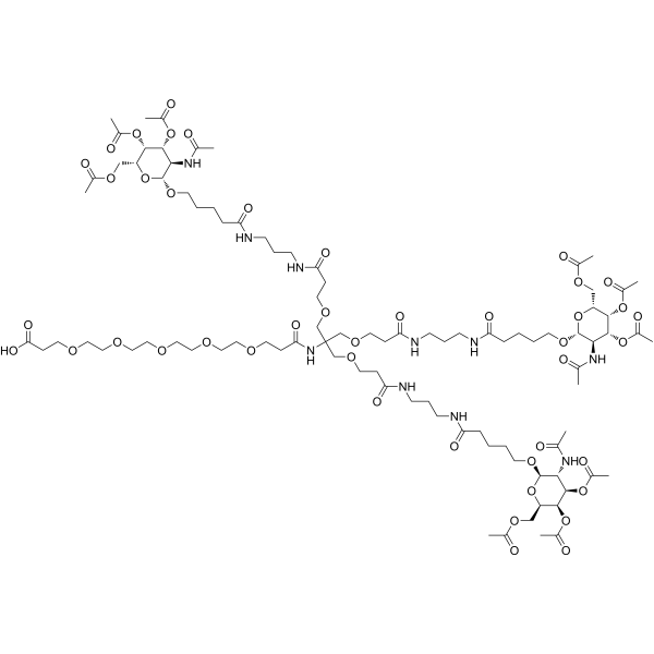tri-GalNAc-COOH (acetylation) Chemische Struktur