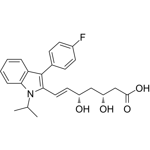 Fluvastatin Estructura química