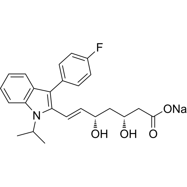 Fluvastatin sodium Estructura química