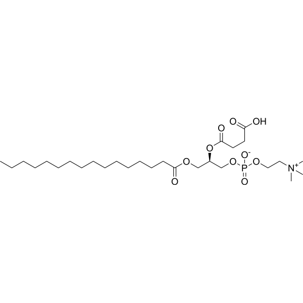 1-Palmitoyl-2-succinyl-sn-glycerophosphorylcholine Estructura química