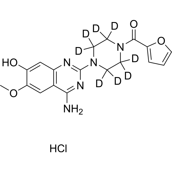 7-O-Desmethylprazosin-d<sub>8</sub> hydrochloride Chemische Struktur