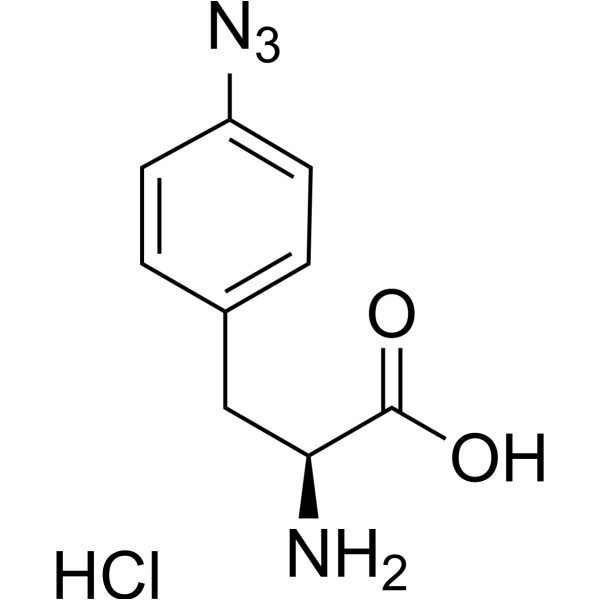 4-Azido-L-phenylalanine hydrochloride Estructura química