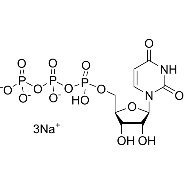 Uridine triphosphate trisodium salt Estructura química