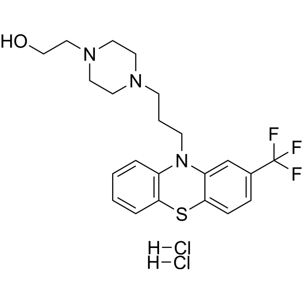 Fluphenazine dihydrochloride Estructura química