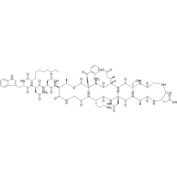 Daptomycin Estructura química