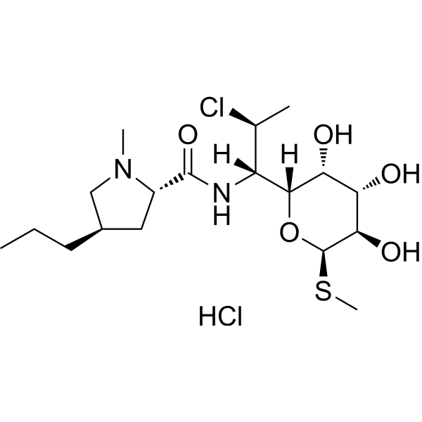 Clindamycin hydrochloride Estructura química