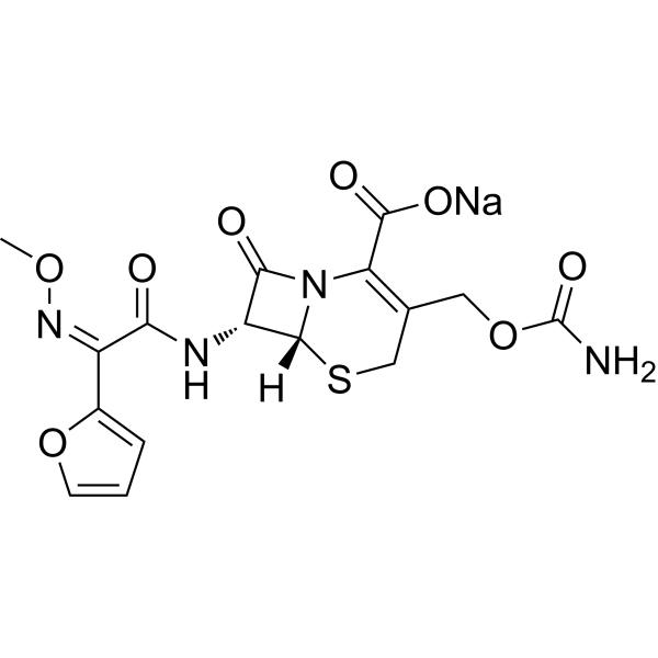Cefuroxime sodium Estructura química