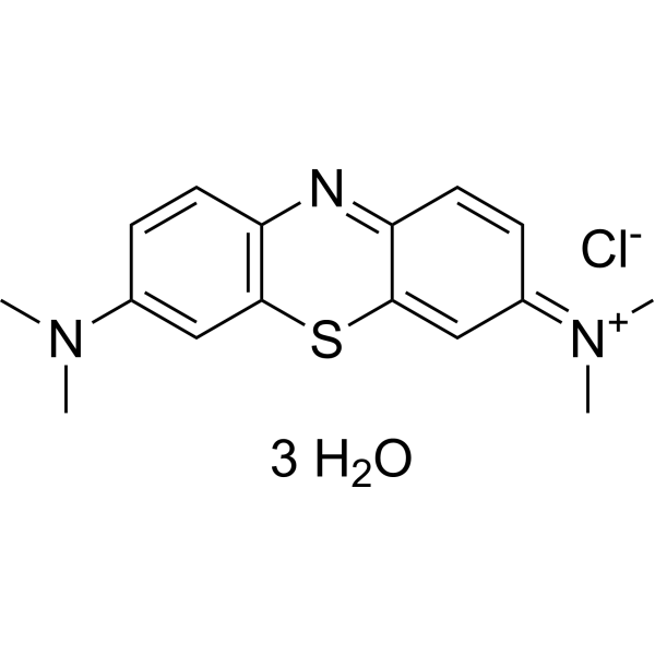 Methylene blue trihydrate Estructura química