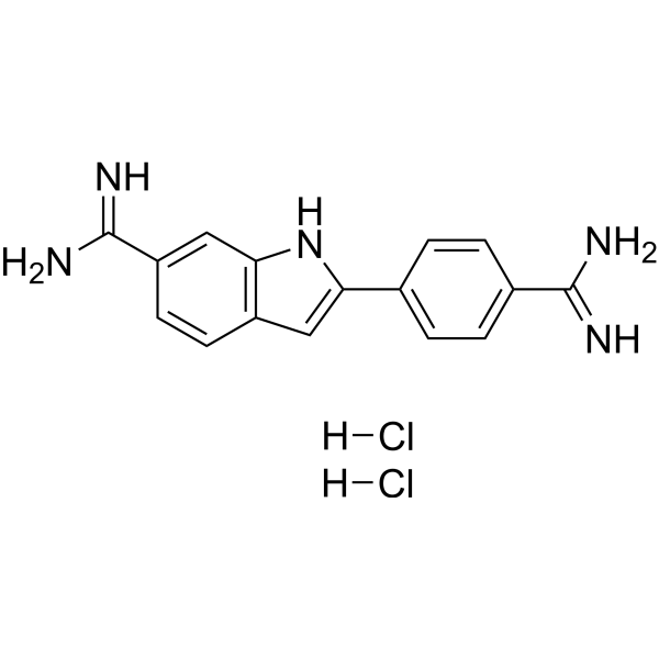 DAPI dihydrochloride Estructura química
