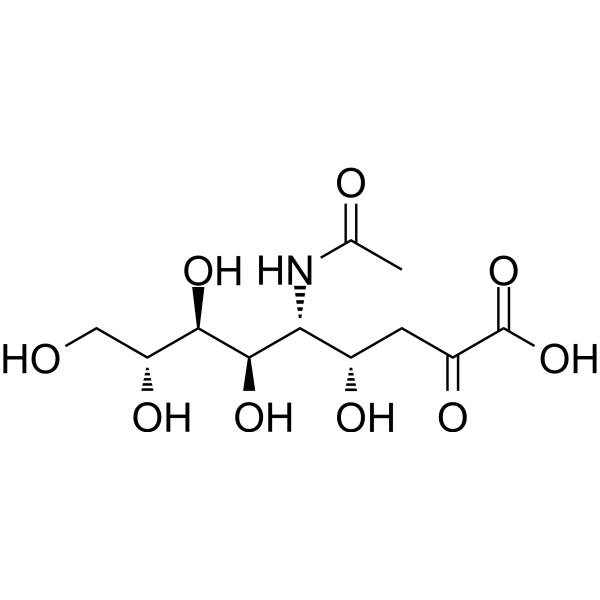 N-Acetylneuraminic acid Estructura química