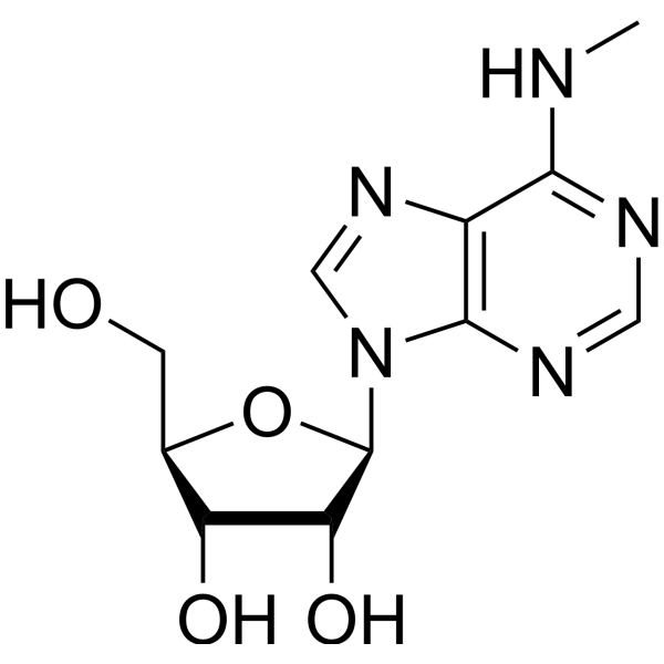 N6-Methyladenosine Estructura química