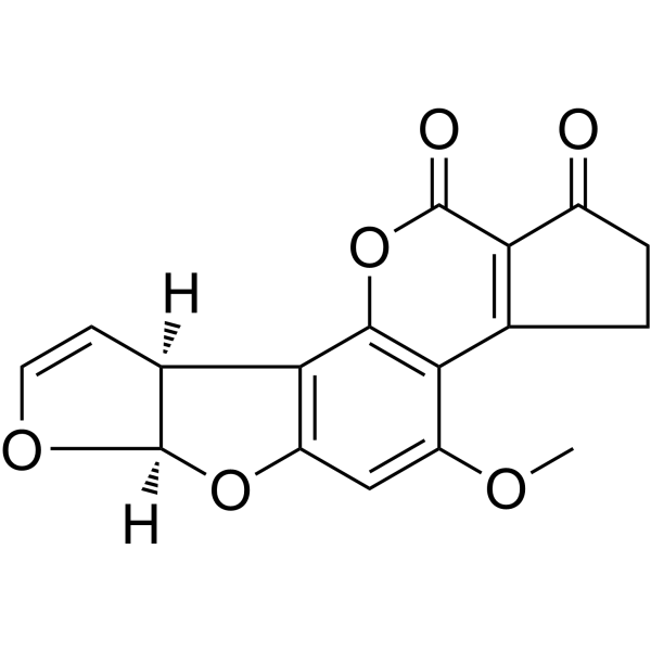 Aflatoxin B1 Estructura química