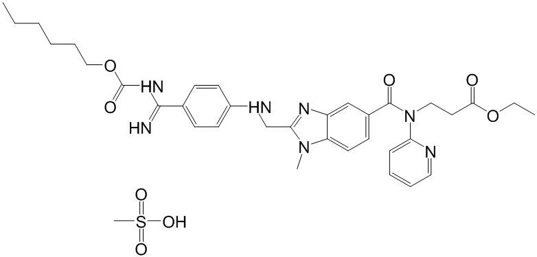 Dabigatran etexilate mesylate Structure