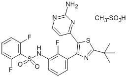 Dabrafenib Mesylate Structure