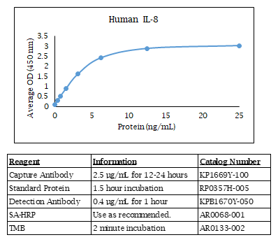 Human IL-8 Standard Curve