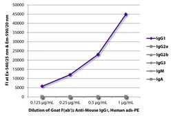 Goat Anti-Mouse IgG1 (Heavy chain) antibody, F(ab')2 fragment, pre-adsorbed (PE). GTX04206-08