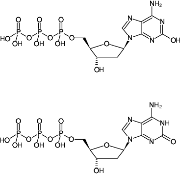 Structural formula of 2-Hydroxy-dATP (Isoguanosine-5'-Triphosphate, (iso-dGTP), 2-Hydroxy-2'-deoxyadenosine-5'-triphosphate, Triethylammonium salt)