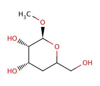 Methyl 4-Deoxy-&alpha;-D-glucopyranoside (CAS 13241-00-4) - chemical structure image