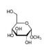 Methyl α-D-glucopyranoside (CAS 97-30-3) - chemical structure image