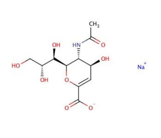 N-Acetylneuraminic Acid, 2,3-Dehydro-2-deoxy-, Sodium Salt (CAS 24967-27-9) - chemical structure image