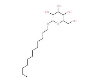 n-Dodecyl-&beta;-D-glucopyranoside (CAS 59122-55-3) - chemical structure image