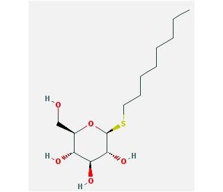 n-Octyl-&beta;-D-thioglucopyranoside (CAS 85618-21-9) - chemical structure image