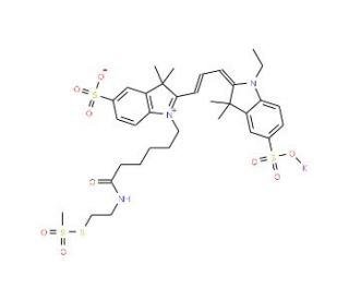 Cyanine 3 Monofunctional MTSEA Dye, Potassium Salt - chemical structure image