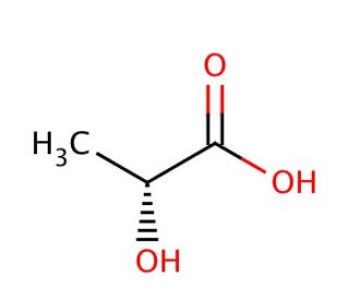 D-(&minus;)-Lactic acid (CAS 10326-41-7) - chemical structure image