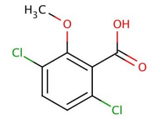 Dicamba (CAS 1918-00-9) - chemical structure image