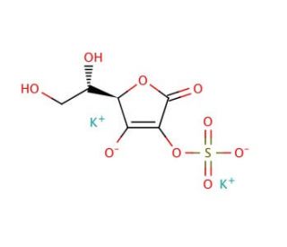 L-Ascorbic acid 2-sulfate dipotassium salt (CAS 52174-99-9) - chemical structure image