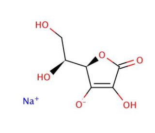 (&plus;)-Sodium L-ascorbate (CAS 134-03-2) - chemical structure image