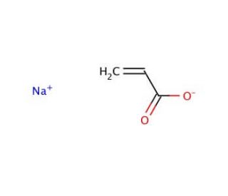 Sodium acrylate (CAS 7446-81-3) - chemical structure image