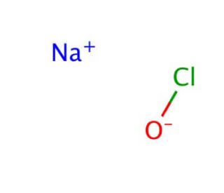 Sodium hypochlorite solution (CAS 7681-52-9) - chemical structure image