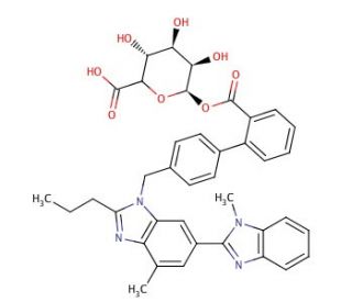 Telmisartan Acyl-&beta;-D-glucuronide (CAS 250780-40-6) - chemical structure image