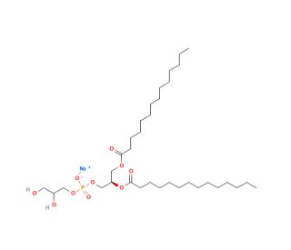 1,2-Dimyristoyl-sn-glycero-3-phospho-rac-(1-glycerol) Sodium Salt (CAS 200880-40-6) - chemical structure image