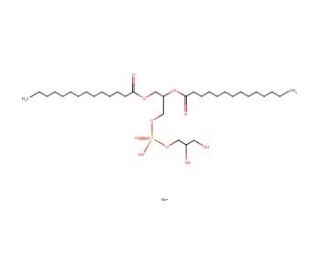 1,2-Dimyristoyl-sn-glycero-3-phospho-rac-glycerol sodium salt (CAS 67232-80-8) - chemical structure image