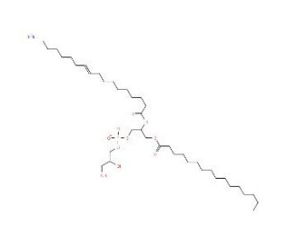 1-Palmitoyl-2-oleoyl-sn-glycero-3-phospho-rac-(1-glycerol) ammonium salt (CAS 81490-05-3) - chemical structure image