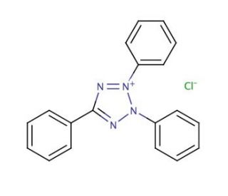 2,3,5-Triphenyltetrazolium chloride (CAS 298-96-4) - chemical structure image